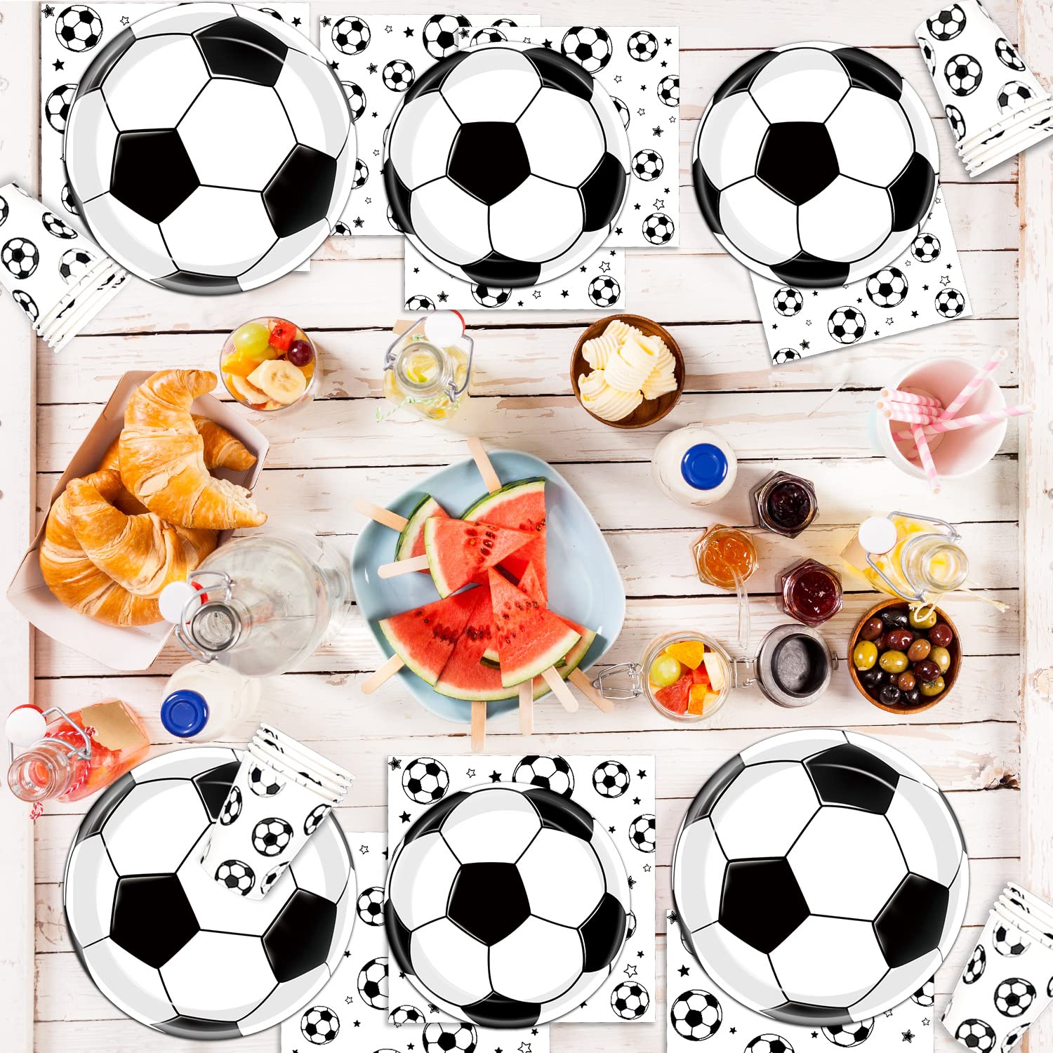 Ensemble De Vaisselle De Fête D'anniversaire Sur Le Thème Du Sport - 97