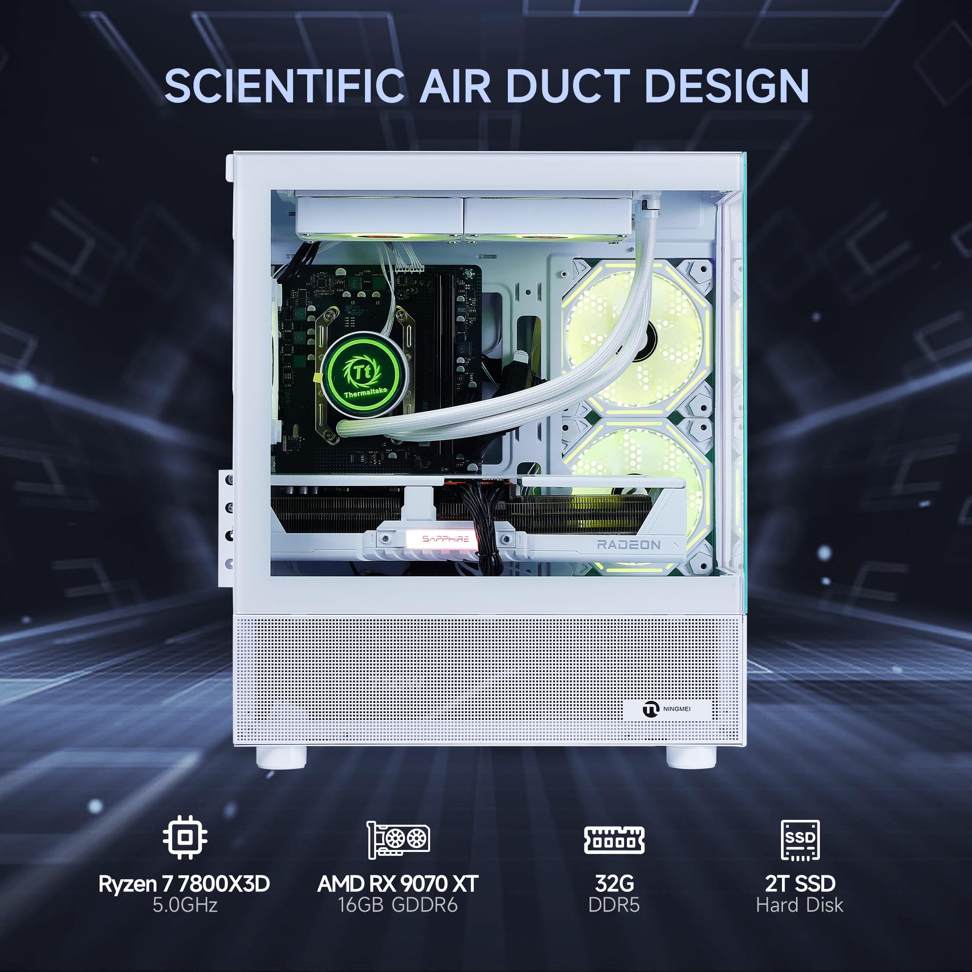 ゲーミングPC/7800X3D RX9070XT 32GB 新品NVMe 1TB ゲーミングPC/7800X3D RX9070XT 32GB 新品NVMe 1TB ゲーミングPC AMD