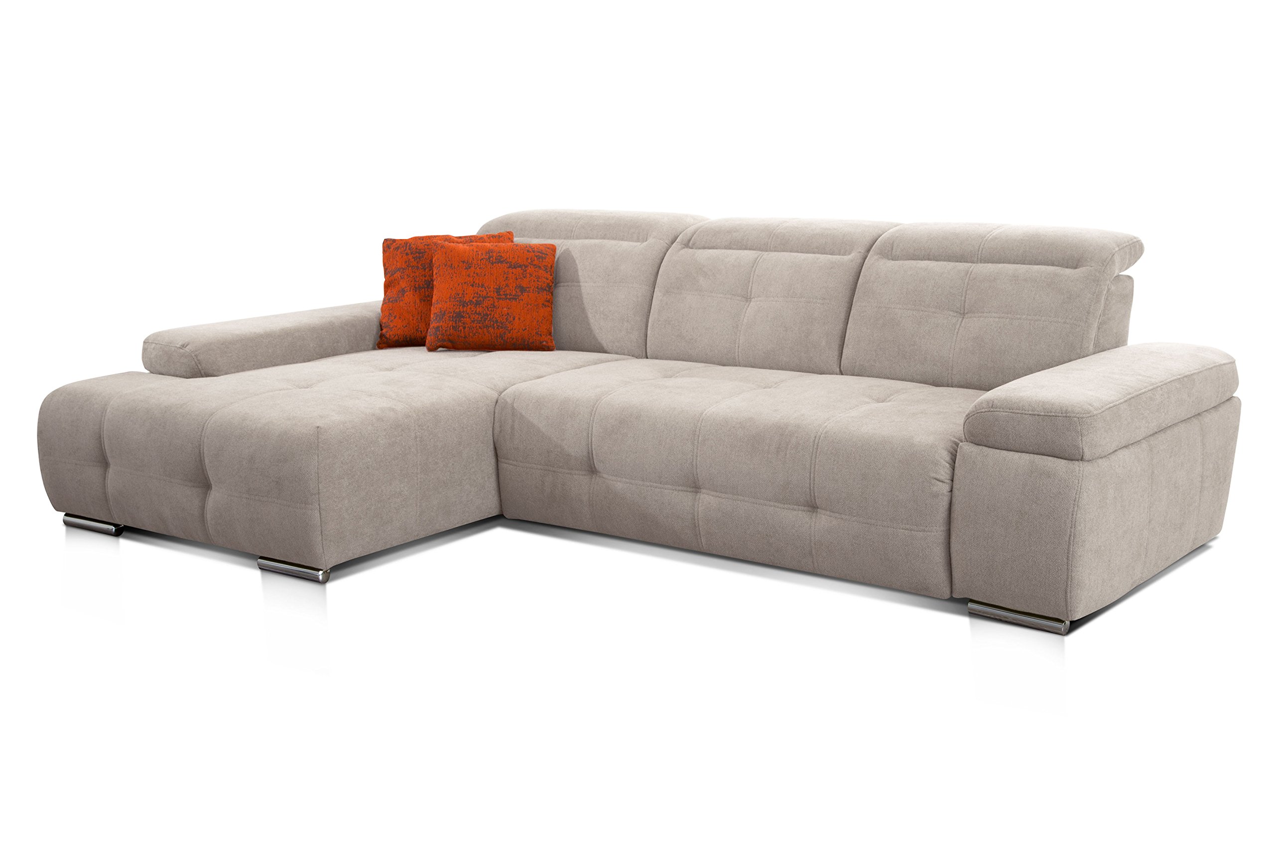 CAVADORE 5036 Acolchado Esquina Mistrel, 3 Unidades Long Chair XL, 273 X 77 – 93 X 173 Cm, Kati Fango