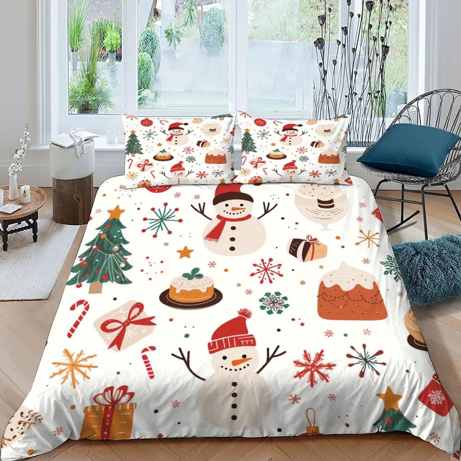 Housse de couette Noël 220x240 idéale pour réchauffer l'ambiance des soirées d'hiver en famille