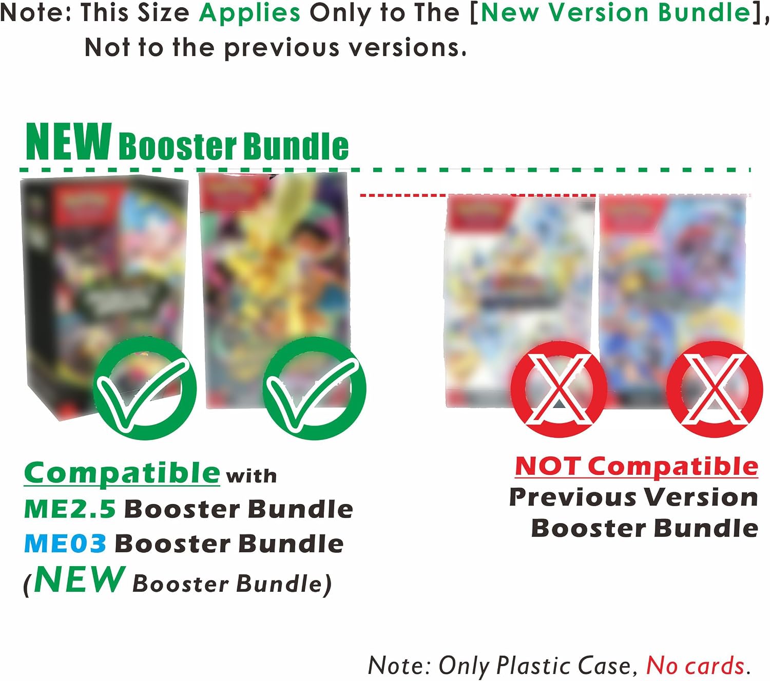 Plastic Protector Case for NEW Booster Bundle (Single Bundle ME2.5/ME03) 5MM Clear Folding Display Box (10 PCS)