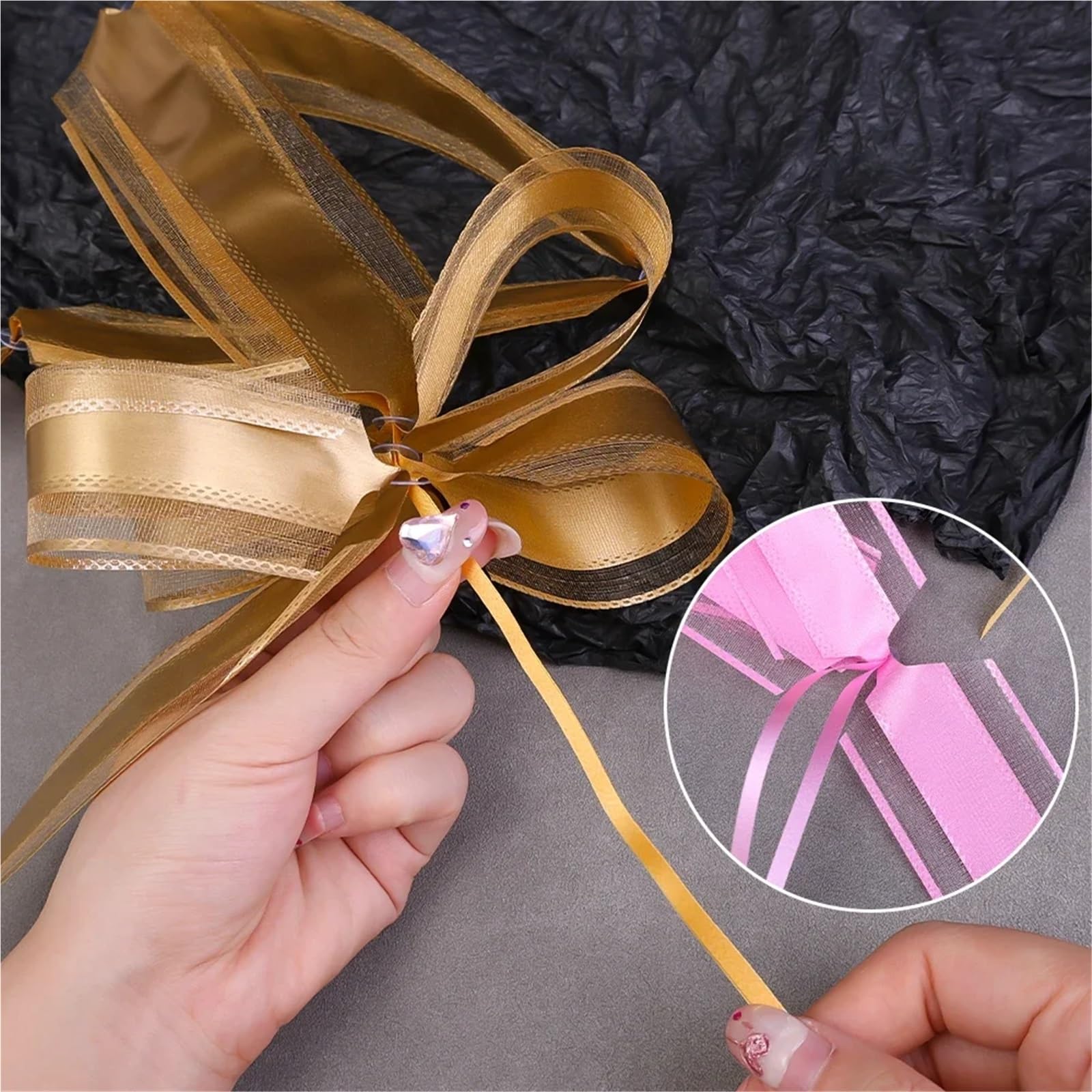Fiocchi Regalo Fiocco di Lana Neve Grandi Dimensioni, Decorazione for Feste Compleanno e Matrimonio, for Confezioni Regalo, Nastri Floreali(White)
