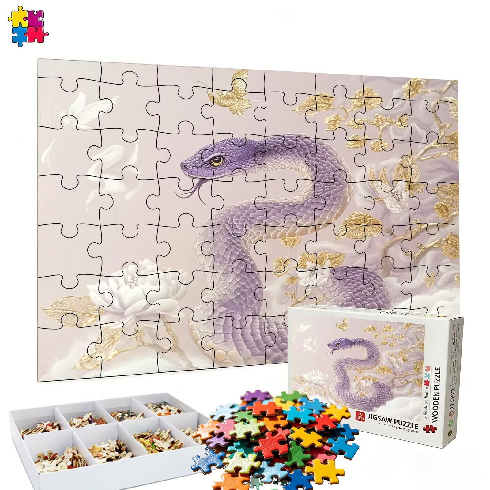 Puzzle 6000 elementów, puzzle węża zwierzęcego 6000 elementów dla dorosłych i dzieci, premium artystyczna łamigłówka, 179,5 x 105,5 cm klasyczna gra puzzli dla dorosłych, dekoracja domu, prezent dla