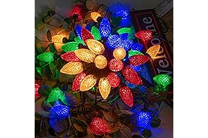 AWQ C9 Christmas Lights Outdoor, 100 LED Plug in Fairy String Lights...