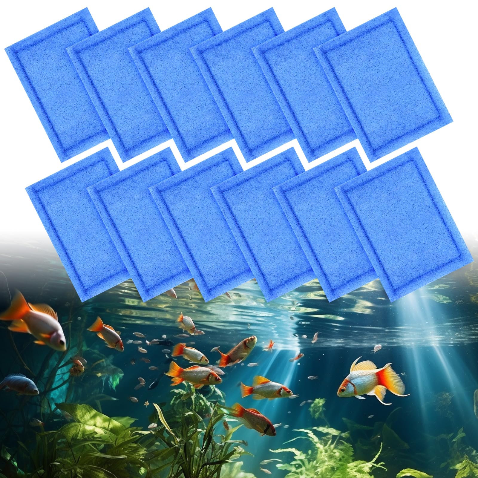 Lemecima 12 Pcs 10-20 Gallon Aquarium Filter Replacement for EZ-Change #2, Fish Tank Filter Cartridge for Aqua-Tech Brand 10 to 20 Power Filters for Healthier Fish