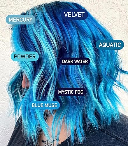 Miniatura 2 de Pulp Riot - Tinte eléctrico semipermanente para el cabello, 4 onzas, BLUE MUSE