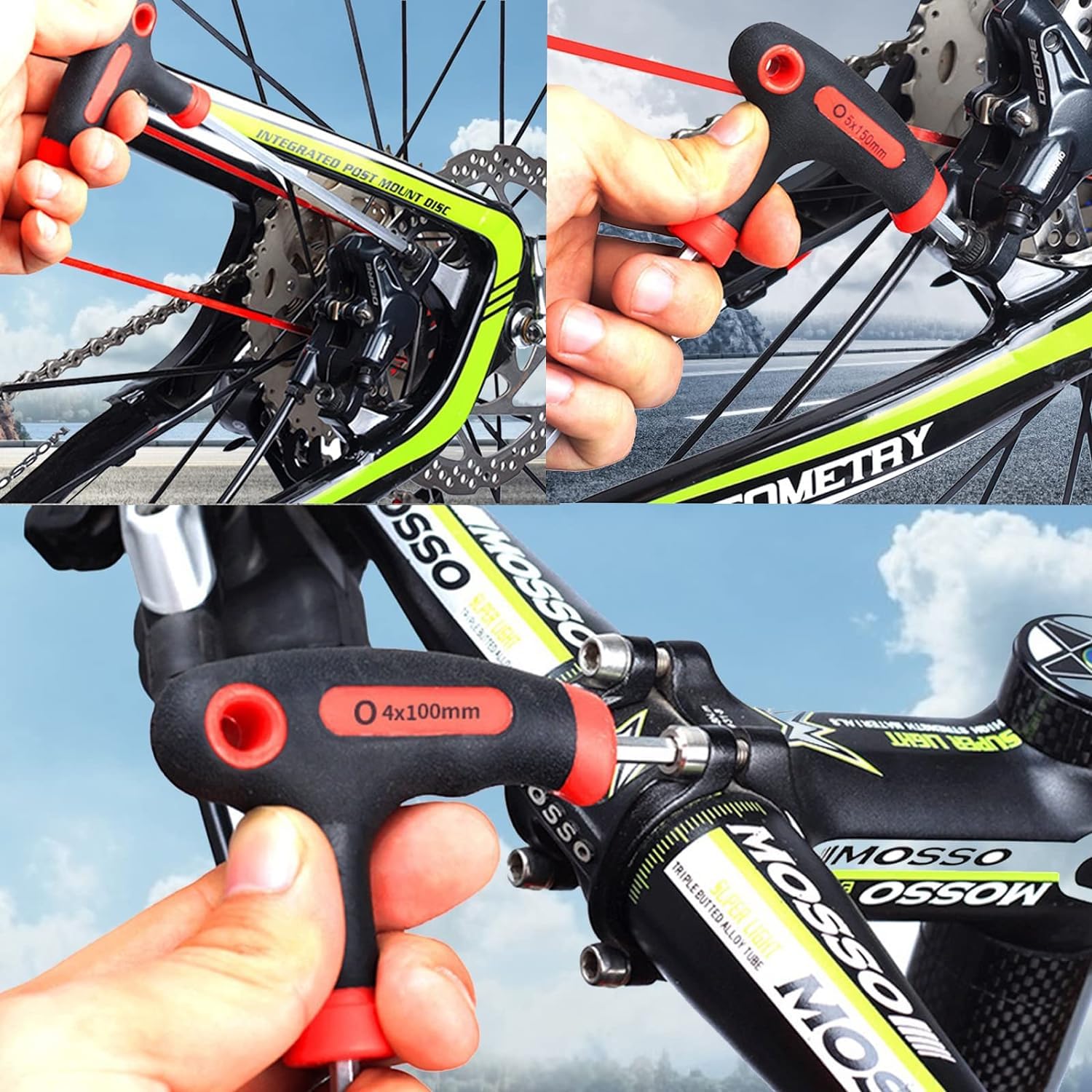 Juego de llaves de mango en T de 19 piezas,Juego de llaves hexagonales y torx,Llave de pasador Trx con asas transversales,Juego de llaves con mango en T
