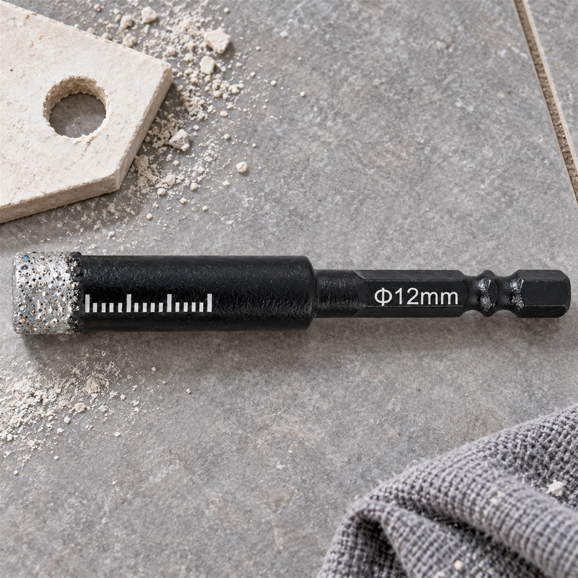 Diamond Dry Drill Bit for Tile, Ceramic and Stone Drilling, Hole Making Accessory for Everyday Renovation Projects