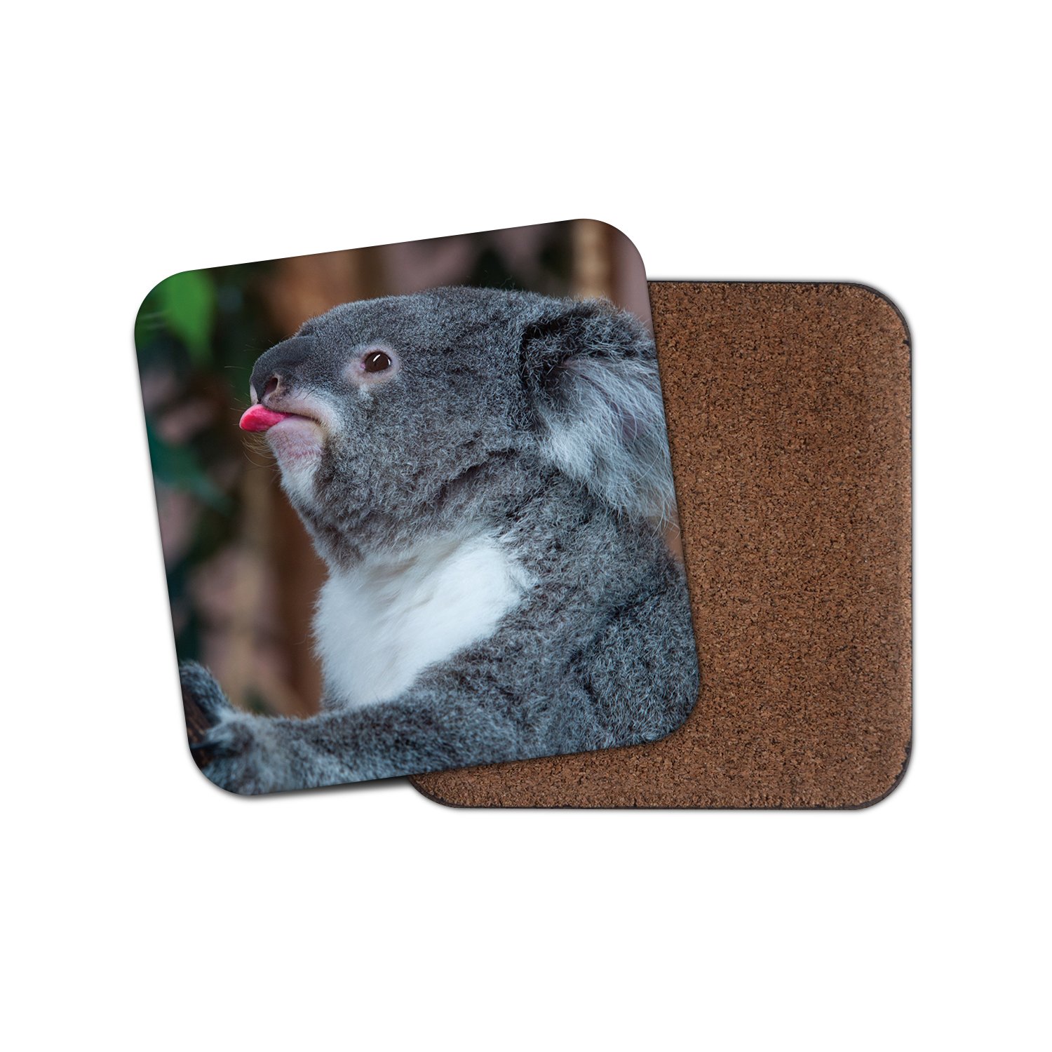 Destinationvinyl Multicolor 1 X Cute Koala Bear Cork Backed Drinks Coaster - Australia Bears Marsupial #8255