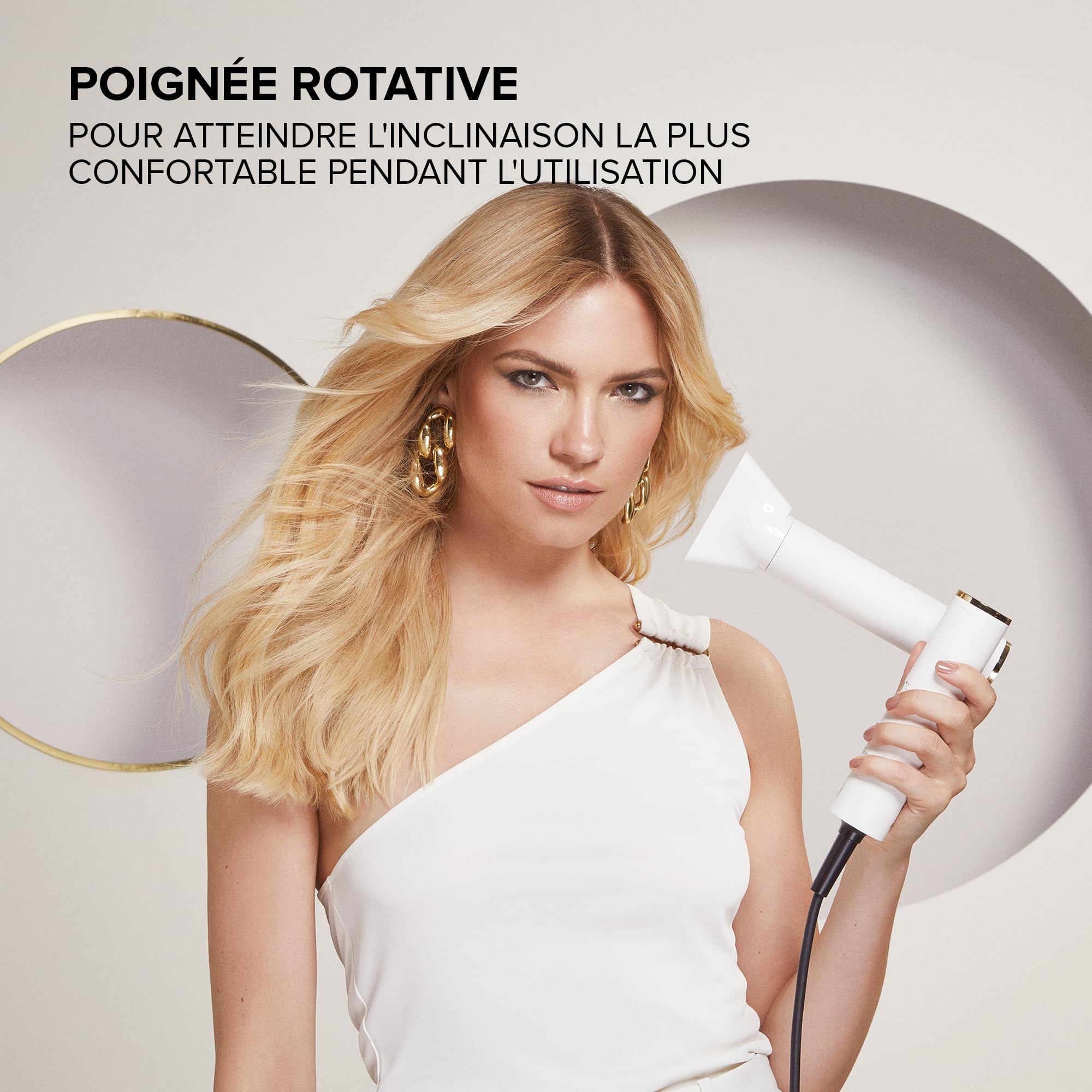 Bellissima sèche-cheveux Gemini, ultra-léger, compact, poignée rotative, moteur digital, flux d'air ultra-puissant, ioniseur, 2 concentrateurs plus diffuseur, 3 vitesses Plus 3 températures