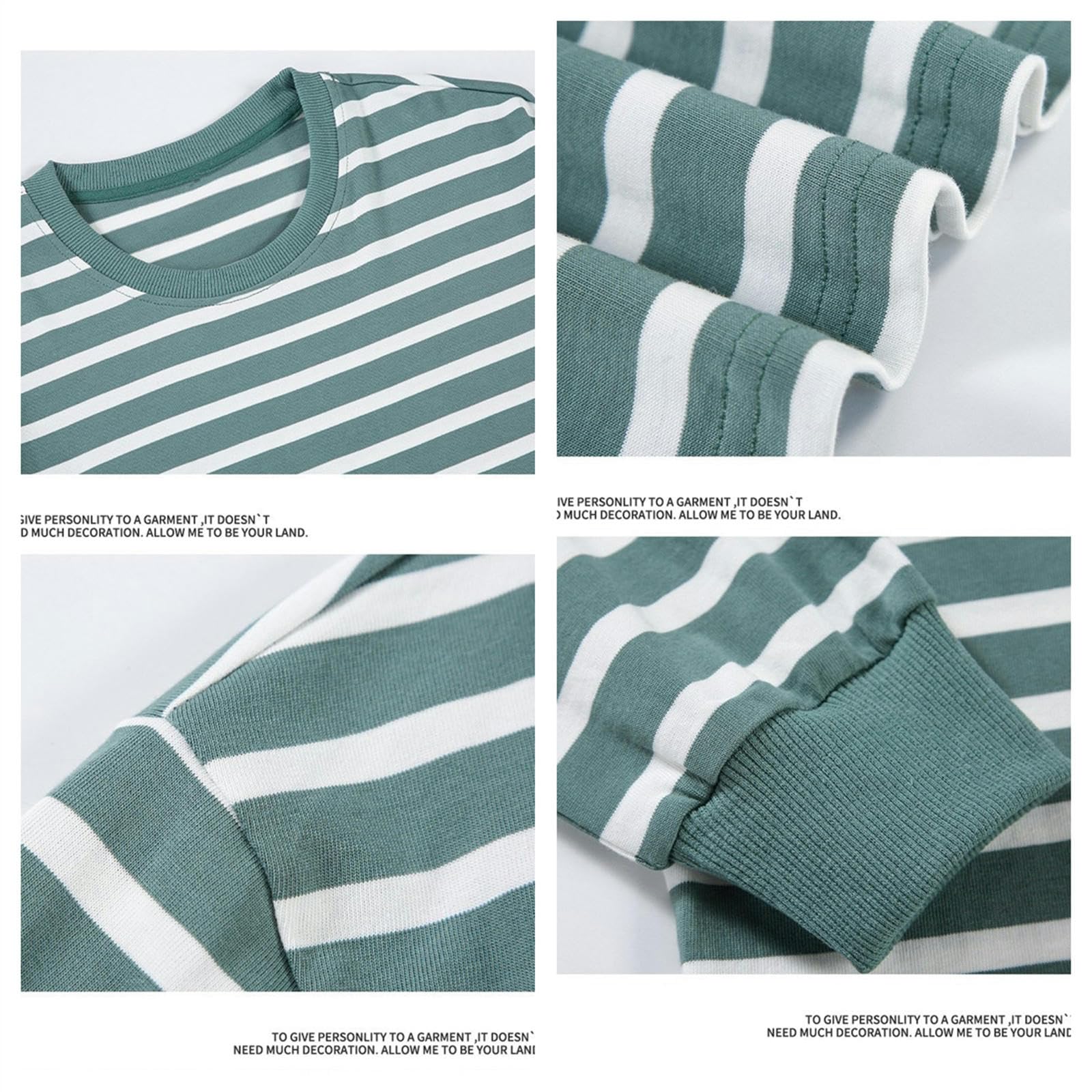 Męskie bluzy z kapturem męska bluza para bluza wiosenny styl unisex styl bez kaptura w paski na co dzień sport luźny okrągły dekolt sweter Top-czarny-M