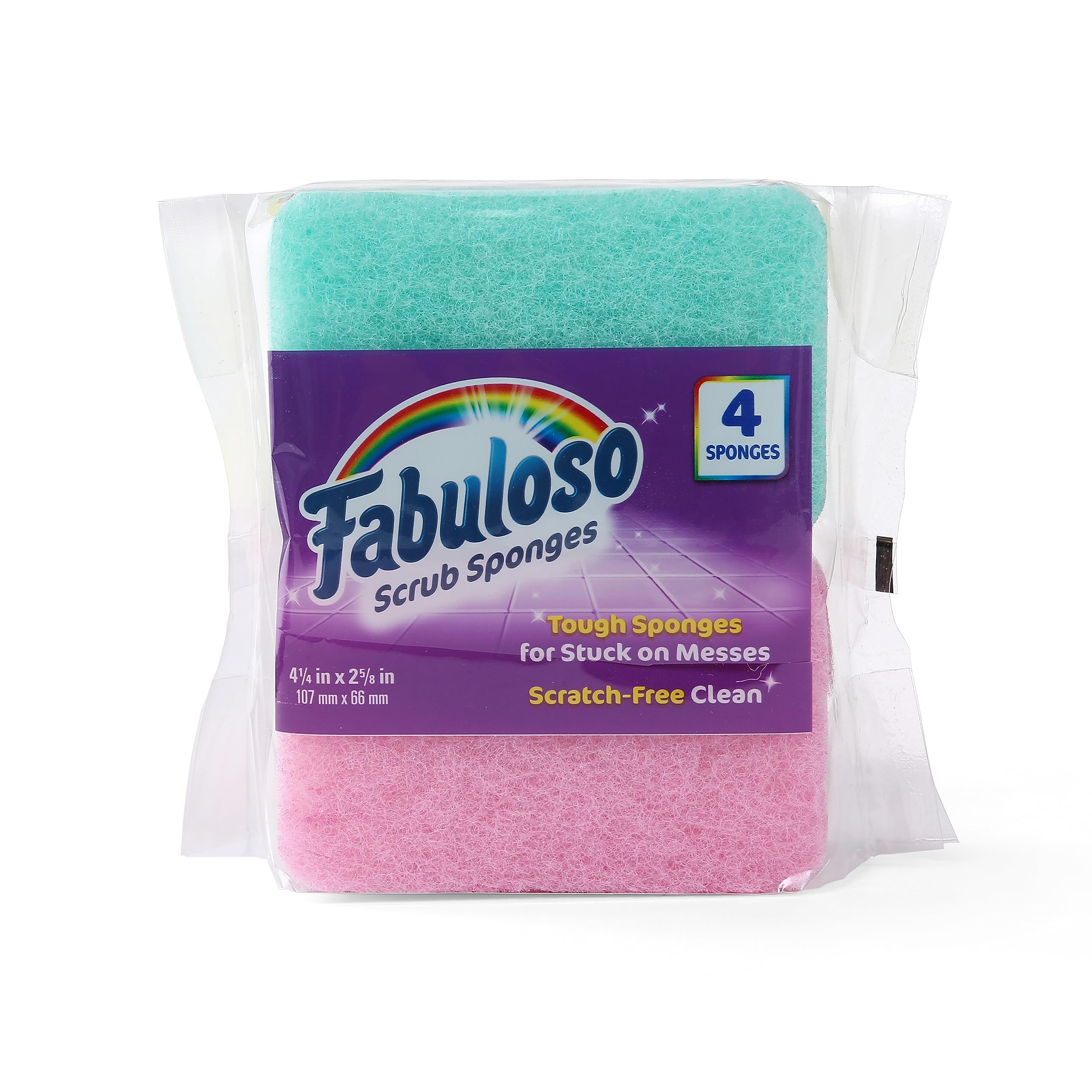 Fabuloso Spugne, arcobaleno, 4 pezzi (confezione da 2)