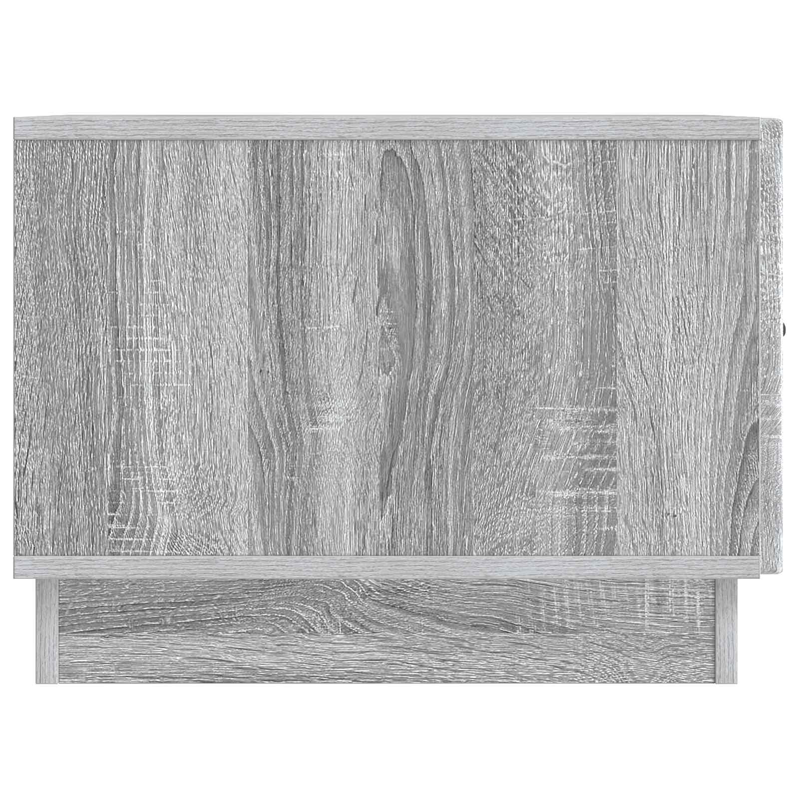 Stolik kawowy Sonoma szary materiał drewnopochodny, 49 x 50 x 37 cm, z szufladą, miejsce do przechowywania, stolik do salonu, stolik pomocniczy w stylu vintage, na sofę, lounge, do biura