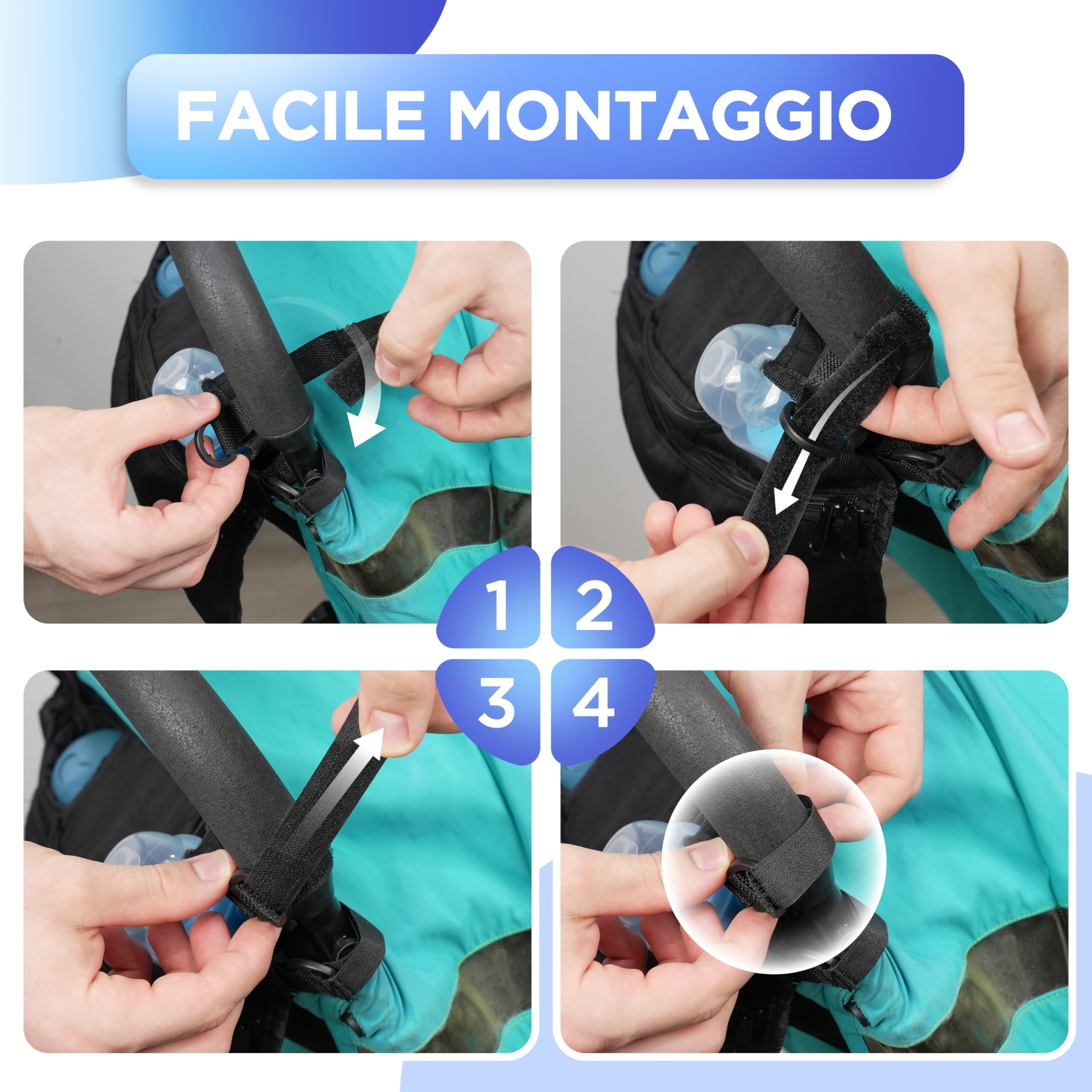Generico Borsa Passeggino Universale – Organizer Passeggino Impermeabile, con Multitasche e Scomparto per Biberon