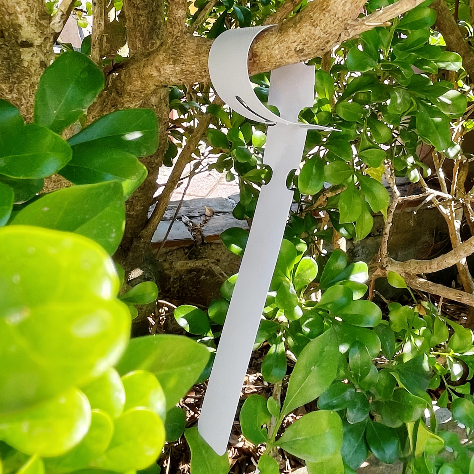 400 Piezas Etiquetas Plantas de Plástico, Colgantes Etiqueta Jardinería Impermeables, Etiqueta Jardinería Impermeables, 21 * 2 cm, para Jardín, para Guardería y Huerto, Blanco