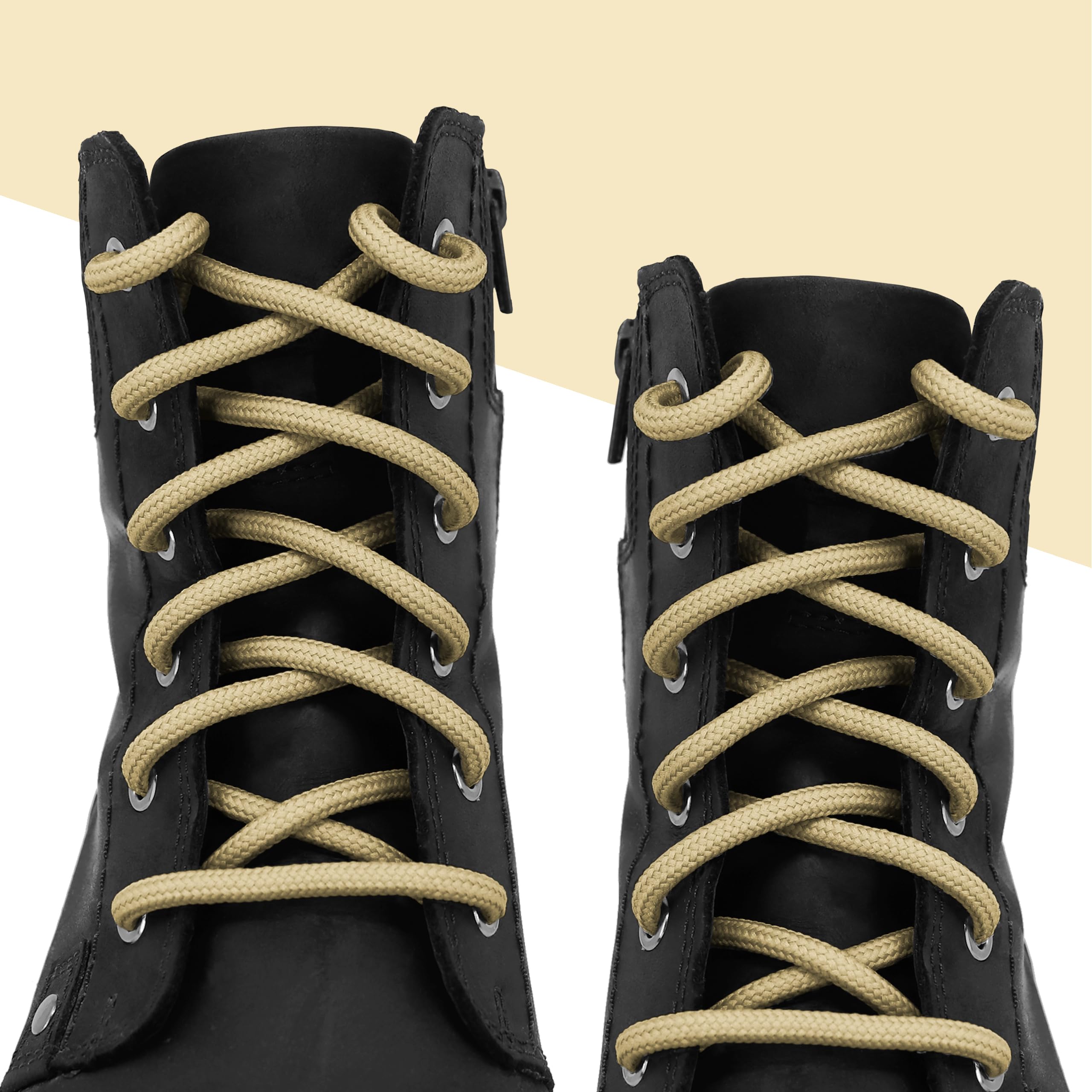 Kilter Premium Strong Round 4mm Shoelaces for Hiking, Outdoor Work, Steel Toe Cap, Walking Boots, Shoes & Fashion Trainers — view 3