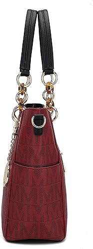 Miniatura 5 de MKF Collection Bolso de hombro para mujer bolso cruzado de cuero sintético con asa superior Karine Negro, Karine Brown, Karine Borgoña, Karine