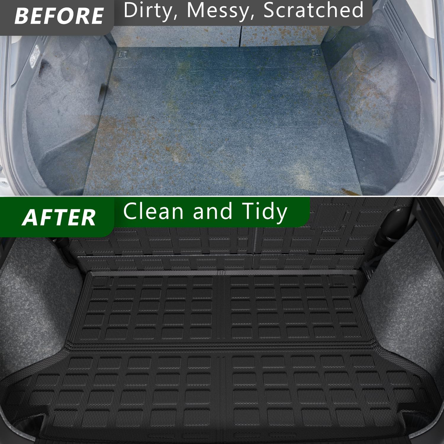 Cargo Mat Compatible with 2016-2022 Honda HRV Cargo Liner Trunk Mat Backrest Trunk Liner Replacement for 2016-2022 Honda HR-V Accessories