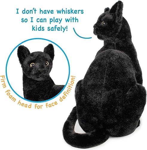 Miniatura 4 de Boone, el gato negro, animal de peluche relleno de 13 pulgadas