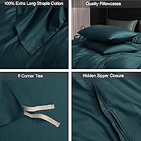 Vista 149 de MooMee Queen Duvet Cover Set, 100% Extra Long Staple Cotton 600 Thread Count Sateen Silky Soft Breathable Durable Luxury Hotel Quality Bedding Set