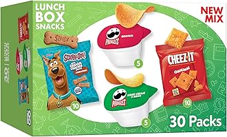 Kellogg's Cheez-It, Pringles & SCOOBY-DOO Lunch Box Snacks, Variety Pack, 27.05oz Box (30 Count)