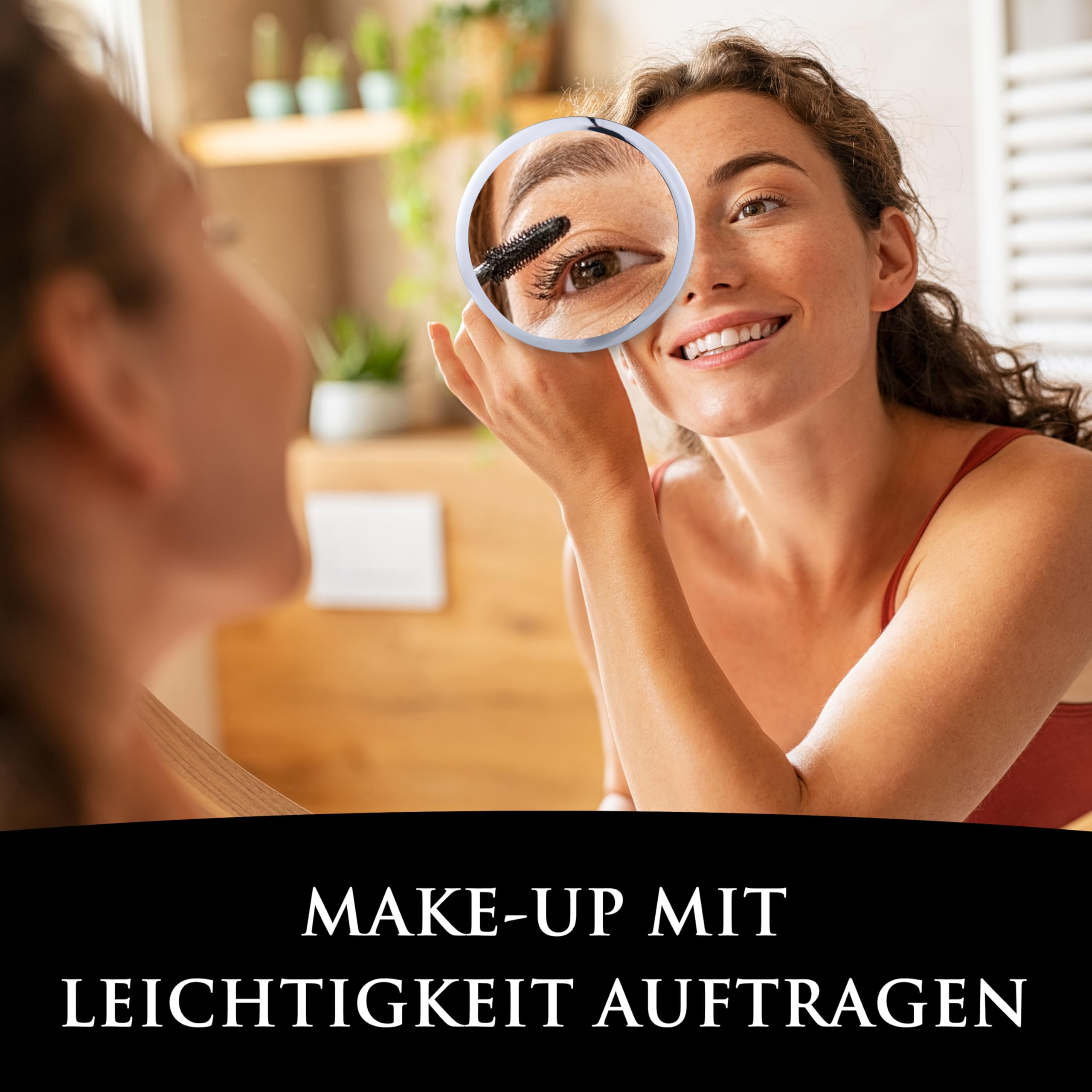 Mirrorvana Kosmetikspiegel mit 30fach Vergrößerung - Vergrößerungsspiegel mit 3 Saugnapf für Make-up, Kosmetik und Bad - Magnifying Makeup Mirror - 15 Zentimeter (Chrom)