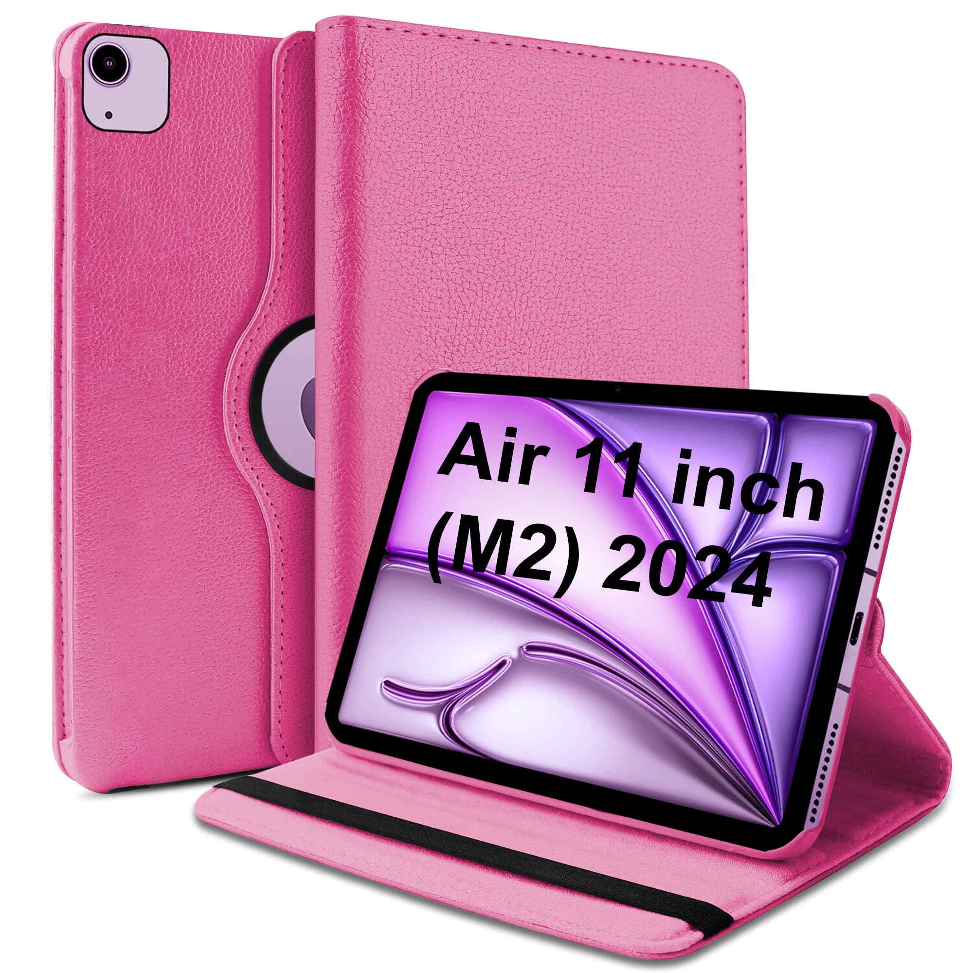 iPad Air ピンク 本体 カバー付き TGK 360 Degree Rotating Flip Cover Case for iPad Air 11 Inch M4/M3