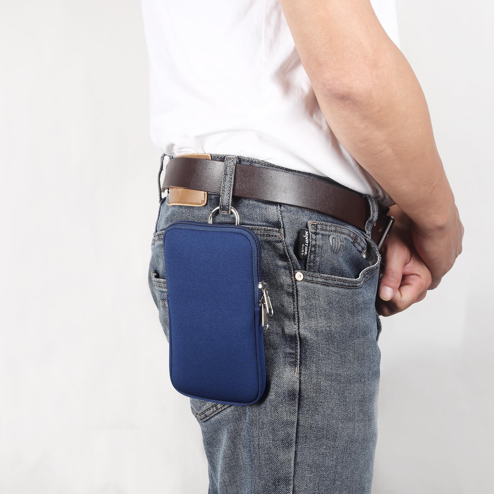 Dual Layer Neoprene Mobile Phone Sleeve, Zip Wallet Belt Loop Holster For IPhone 16 Plus 16 Pro Max 15 14 13 Pro Max Samsung Galxy A15 A55 A25 A05s - View #11