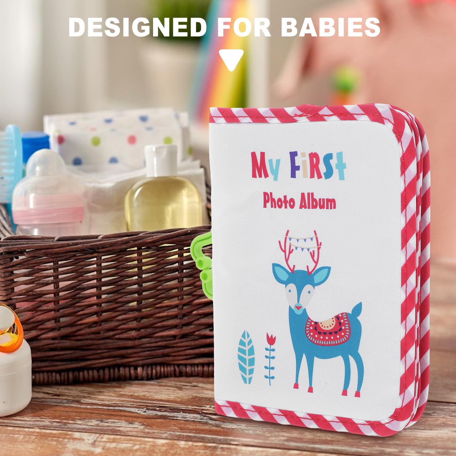 Toyvian 4 Stück Neugeborenen Fotoalbum Elch Design für Babys Erstes