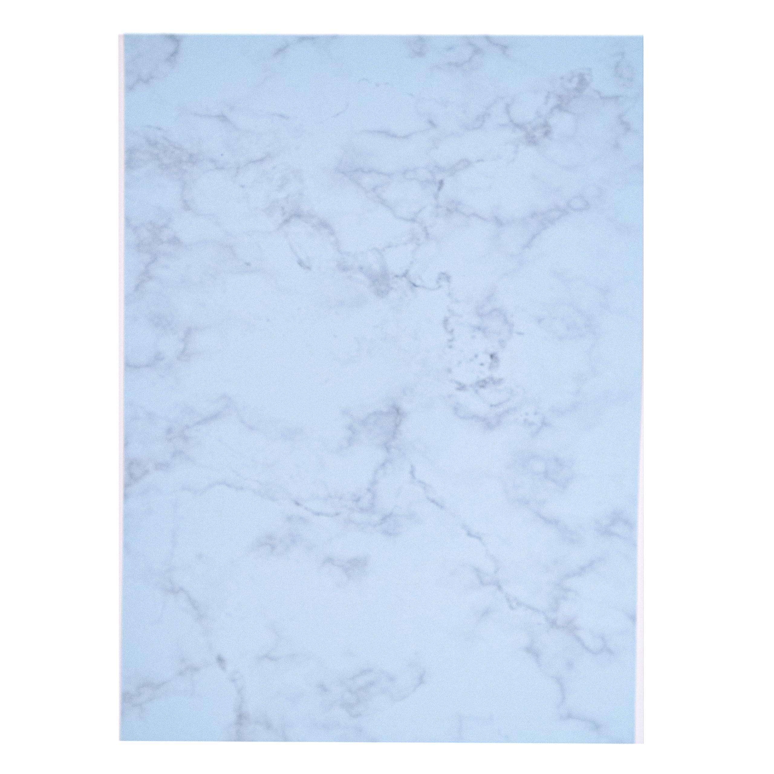 Pastel Blue Marble Paper A4 176gsm Cardstock - 144 Sheets with Artisan Marble Finish for Certificates, Swimming Achievements, Invitations, Business Stationery, Menus, and Water-Themed Projects