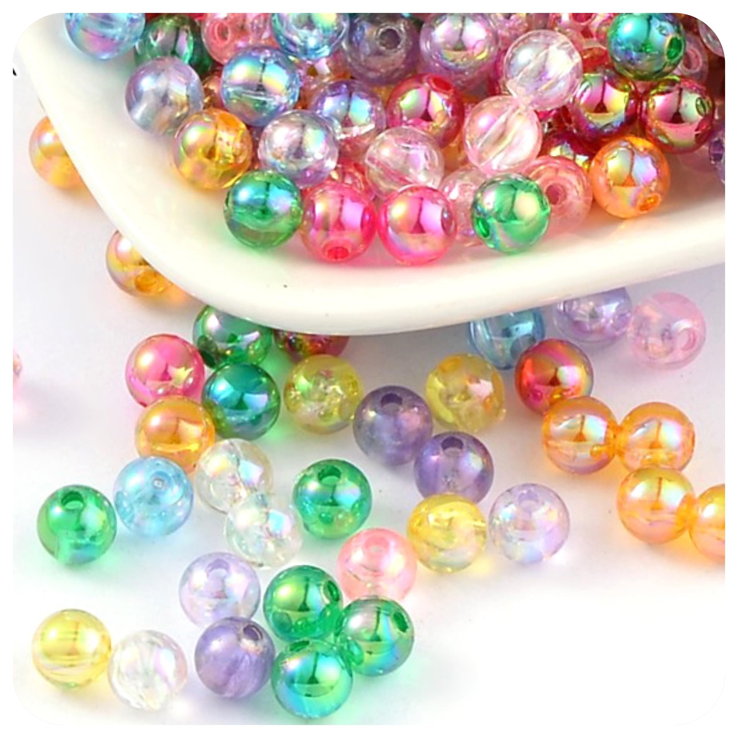 Amazon.co.jp: 大容量 500個 6mm 宝石みたいな シャイニービーズ