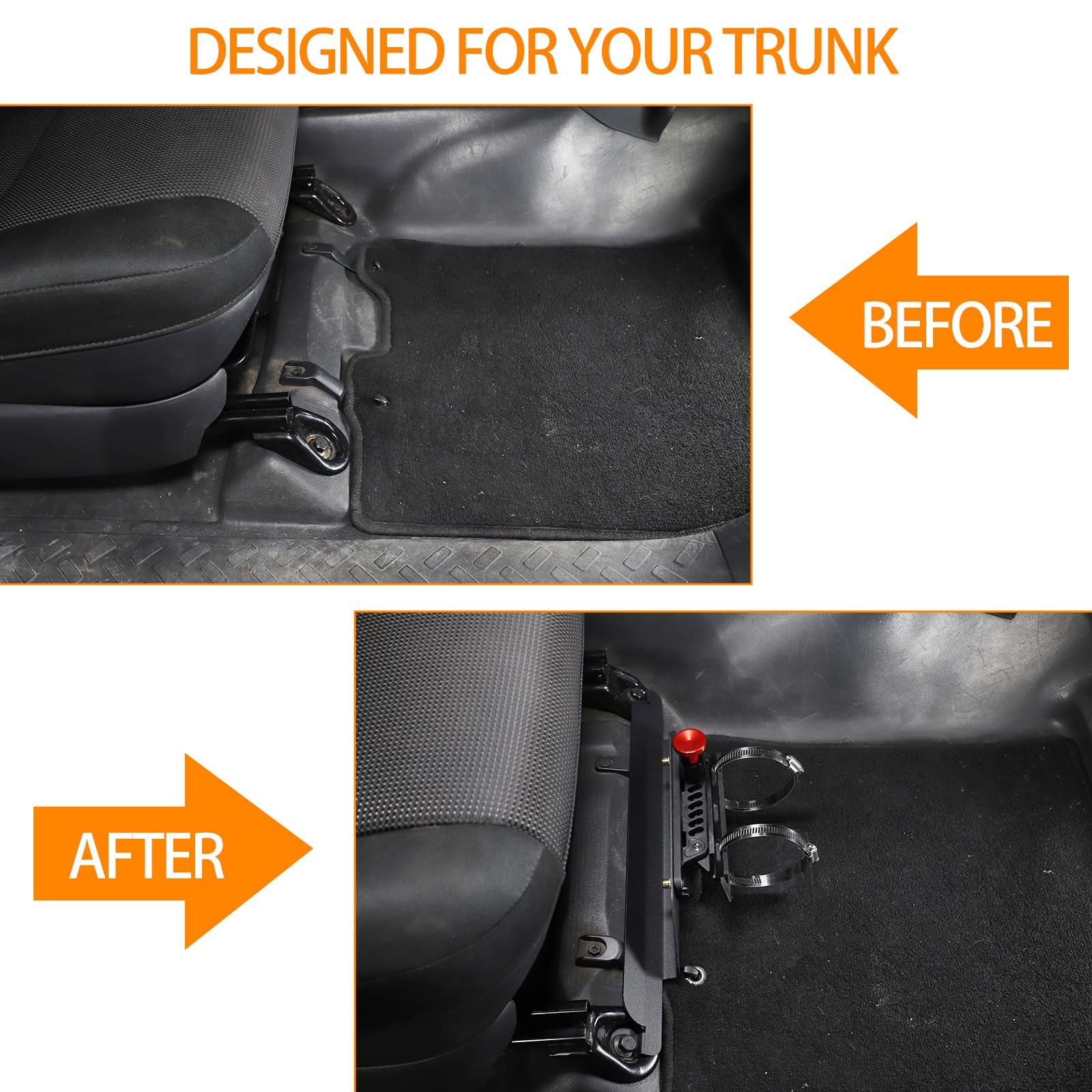 Soporte ajustable para extintor debajo del asiento compatible con Toyota FJ Cruiser 2007-2021, soporte para extintor de incendios debajo del asiento