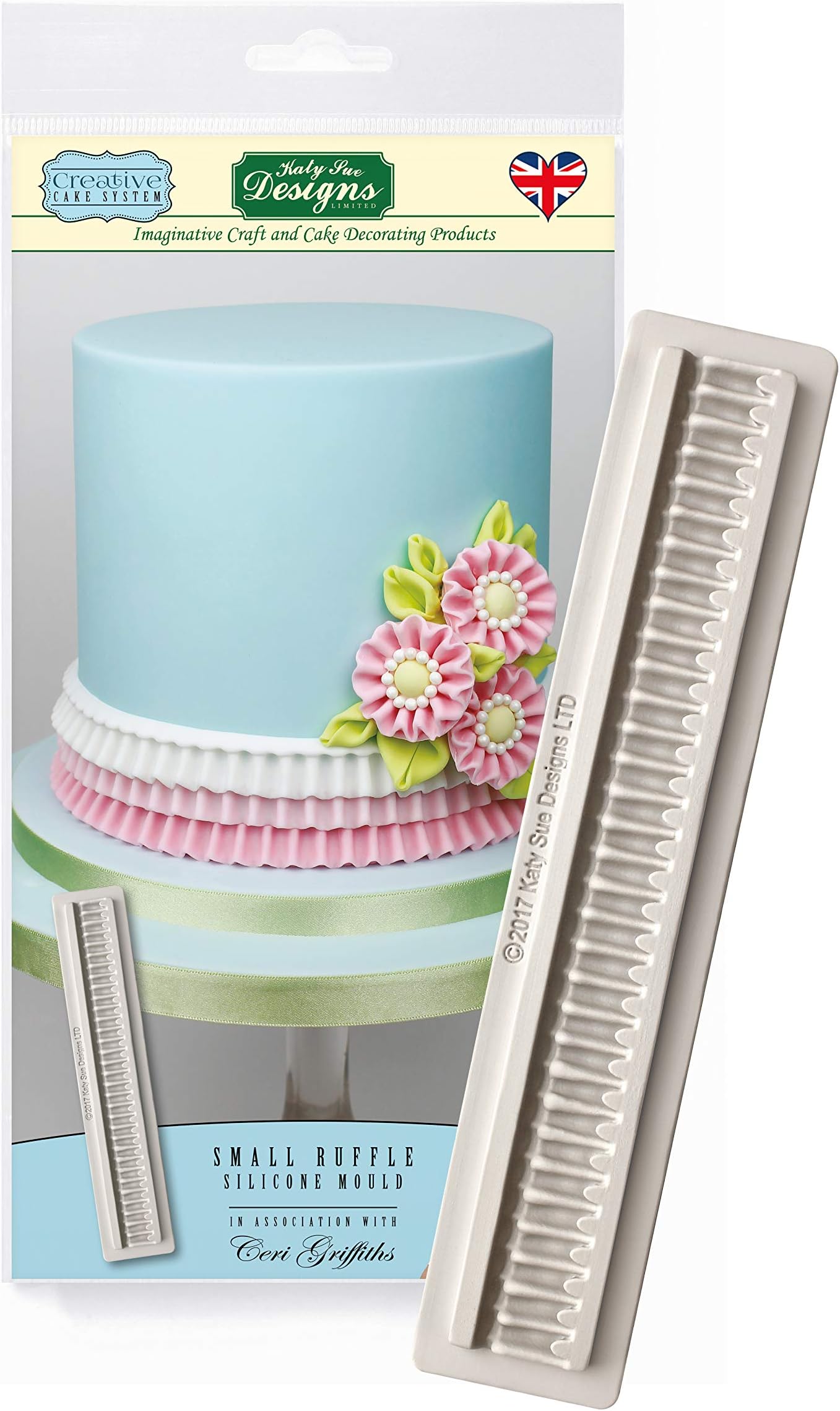 Katy Sue Small Ruffle Silicone Mould for Lambeth Style Cake Decorating