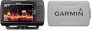 Garmin Striker Vivid 7cv Bundle with Transducer and Protective Cover, 7-inch Color Fishfinder, Vivid Scanning Sonar Color Palettes 010-02552-00