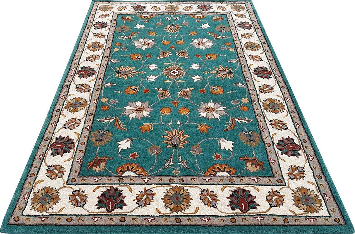 NICE CARPET Handwoven Persian Tufted Made of Soft Blended Wool Natural