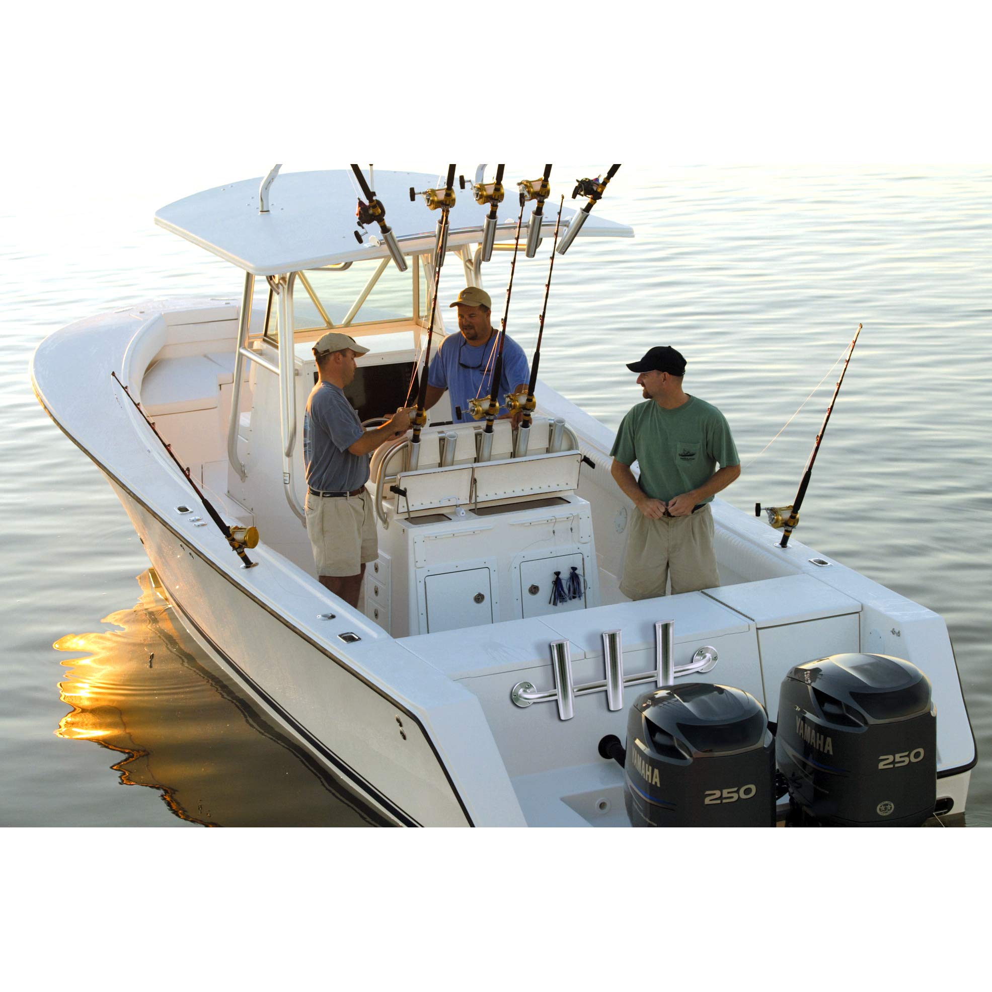 Boating Accessories New Transom Mount Rod Rack Taco Metals F31-3504bsa-1 Holds 4 rods 10-1/4