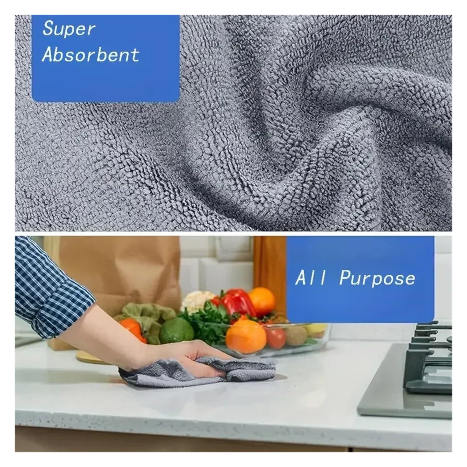 Reinigungstücher, fusselfrei, Mikrofaser, wiederverwendbar, saugfähig, for Autofenster(10pcs)