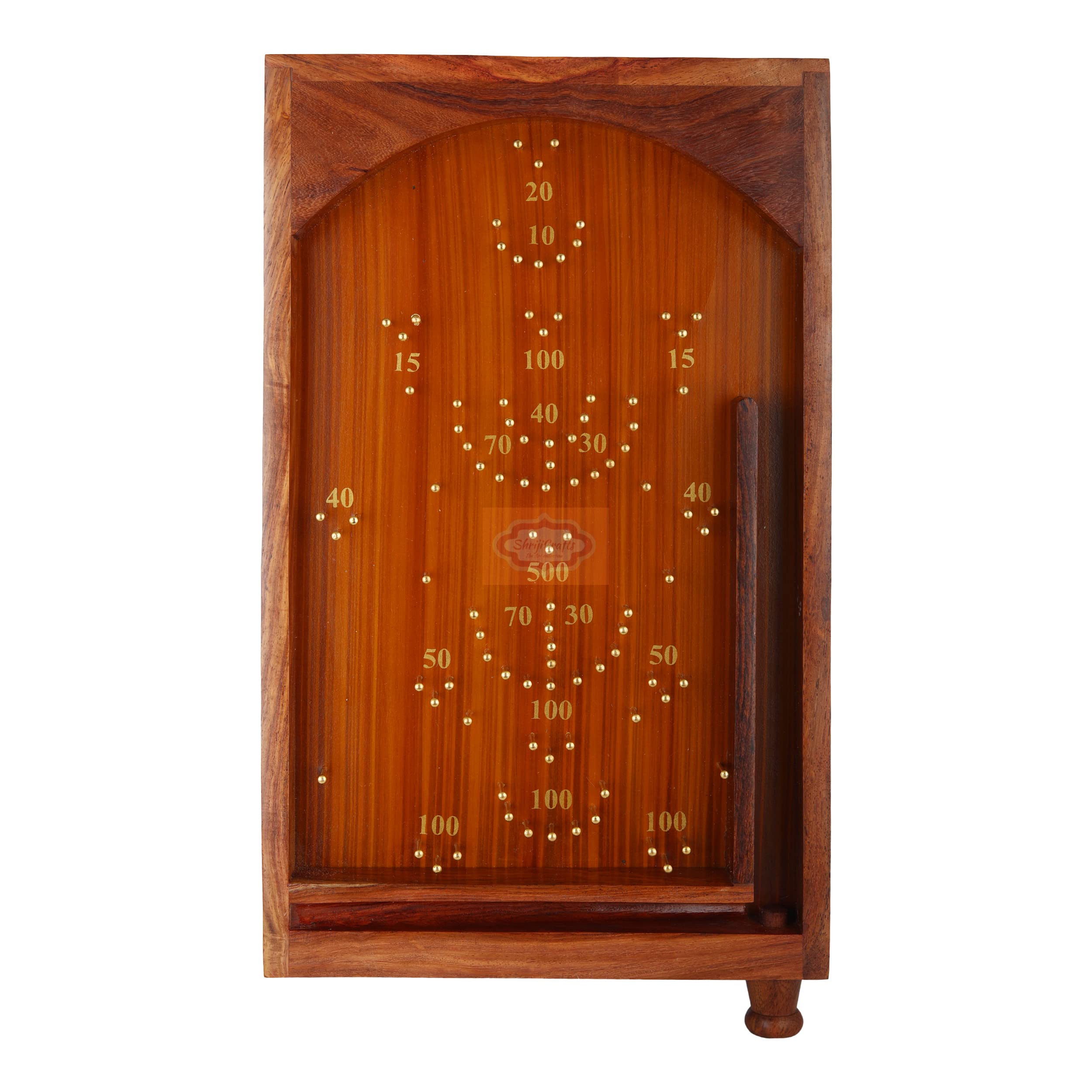 Shriji Crafts Bagatelle Traditional Wooden Crafted Tabletop Pinball Game for Kids & Adults | Made in India | Size (14" X 8" X 3") Inch | Gift for Kids (B09QZM2VWB) Amazon Price History, Amazon Price Tracker