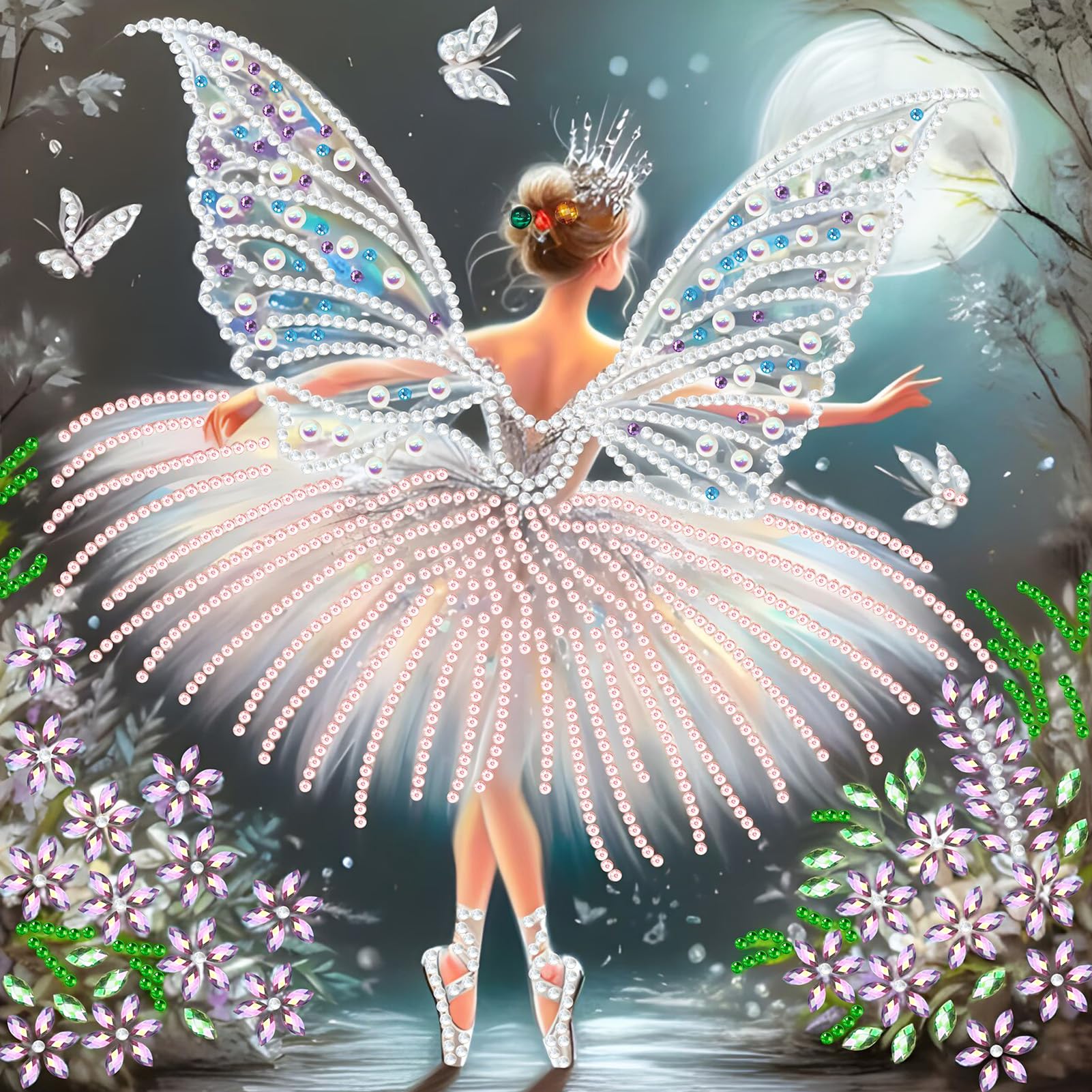 Fille De Patinage Peinture Diamant Adulte, 5D Patinage Artistique