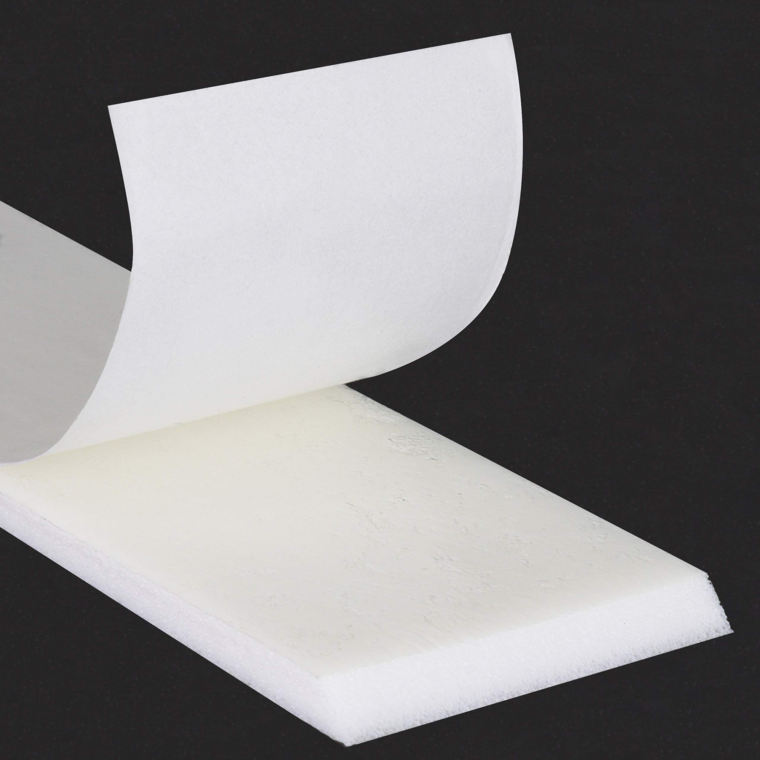 KLEBESHOP24 Doppelseitiges Schaumklebeband 3 mm stark 50 mm x 25 m | 3D-Klebeband, weiß