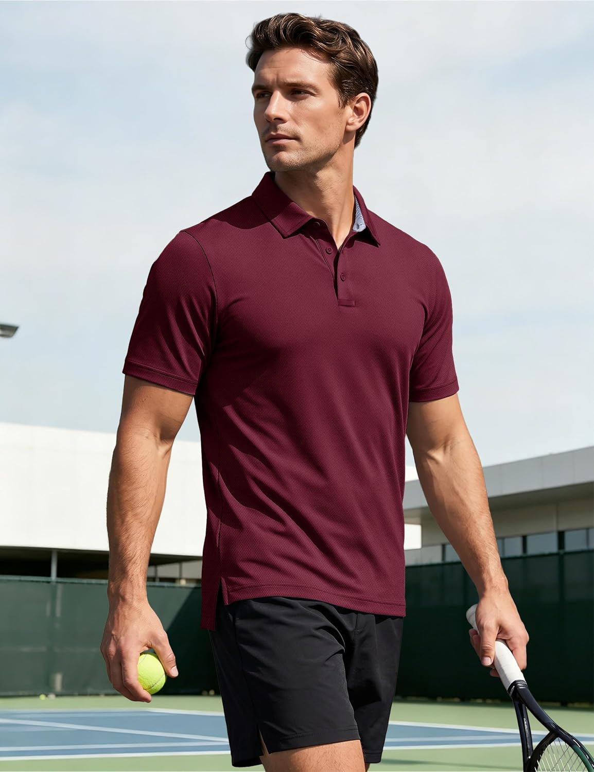 MAGCOMSEN Mens Polo Shirts Short Sleeve Moisture Wicking Performance Collared Shirt Athletic Casual Golf Polos image 3