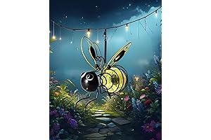 Whimsical Hanging Bee Light - A Delightful Illumination for Your Garden Oasis