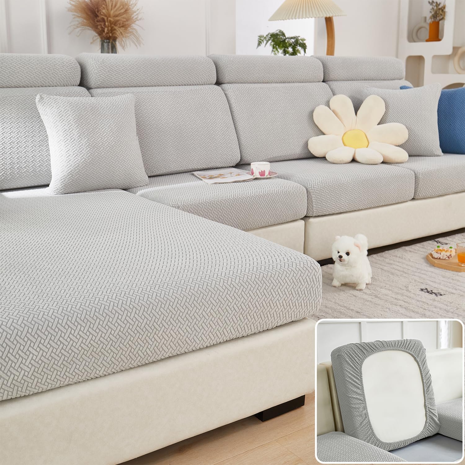 Fundas mágicas para sofá, fundas de sofá relajantes para el hogar, fundas de sofá súper elásticas para sofá seccional, fundas de héroe para sofá