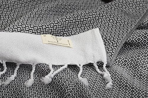 Miniatura 3 de SMYRNA TURKISH COTTON - Toalla de playa turca original de la serie Mediterranean  100% algodón, prelavada, 37 x 71 pulgadas  Toalla de baño