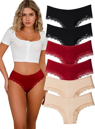 Silk Underwear for Women Silk Panties Womens Silky Underwear Sexy Smoothing Pretty Ladies Satin Bikini Panties Pack