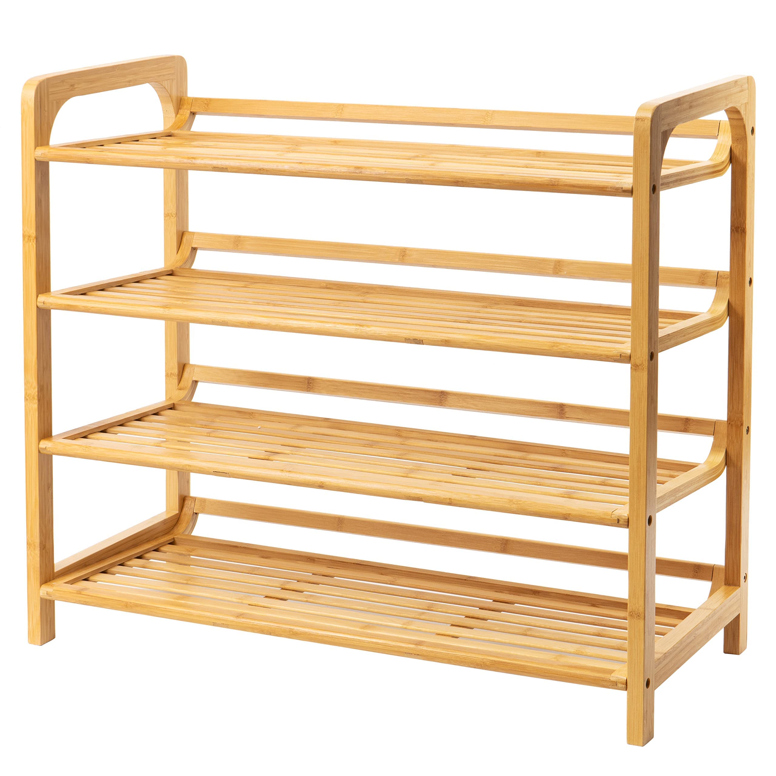 HoneyCanDo 3Tier Nesting Bamboo Shoe Rack SHO09492 Shoe, 41 OFF