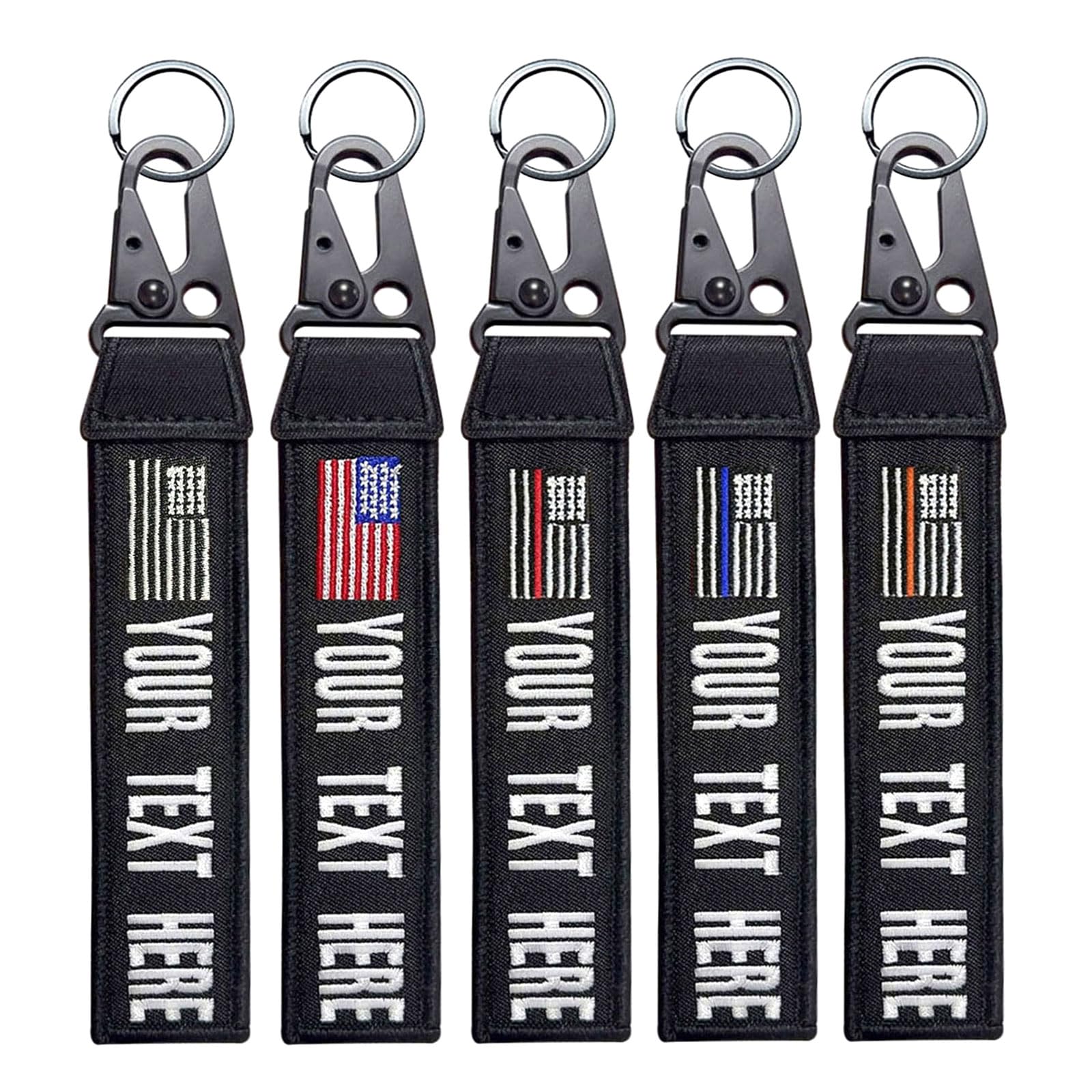 Kamao Personalized Keychain, Custom Key Tag Embroidery Luggage Tags, Suitcases Keychains for Backpacks