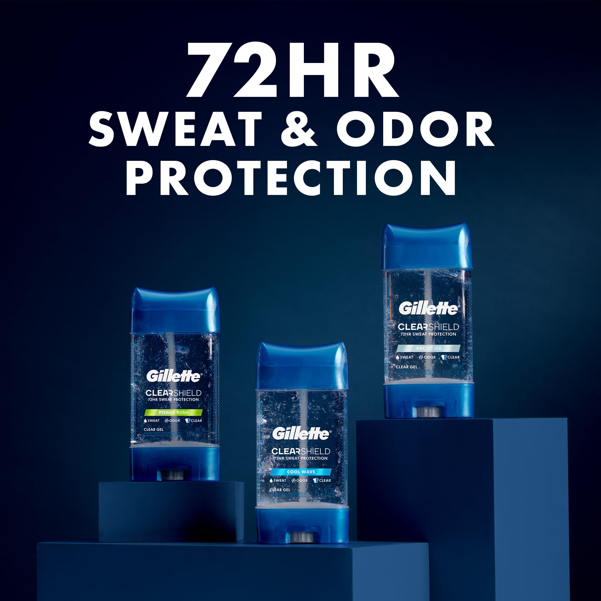Clear Gel Cool Wave Antiperspirant and Deodorant 2 count 3.8 oz