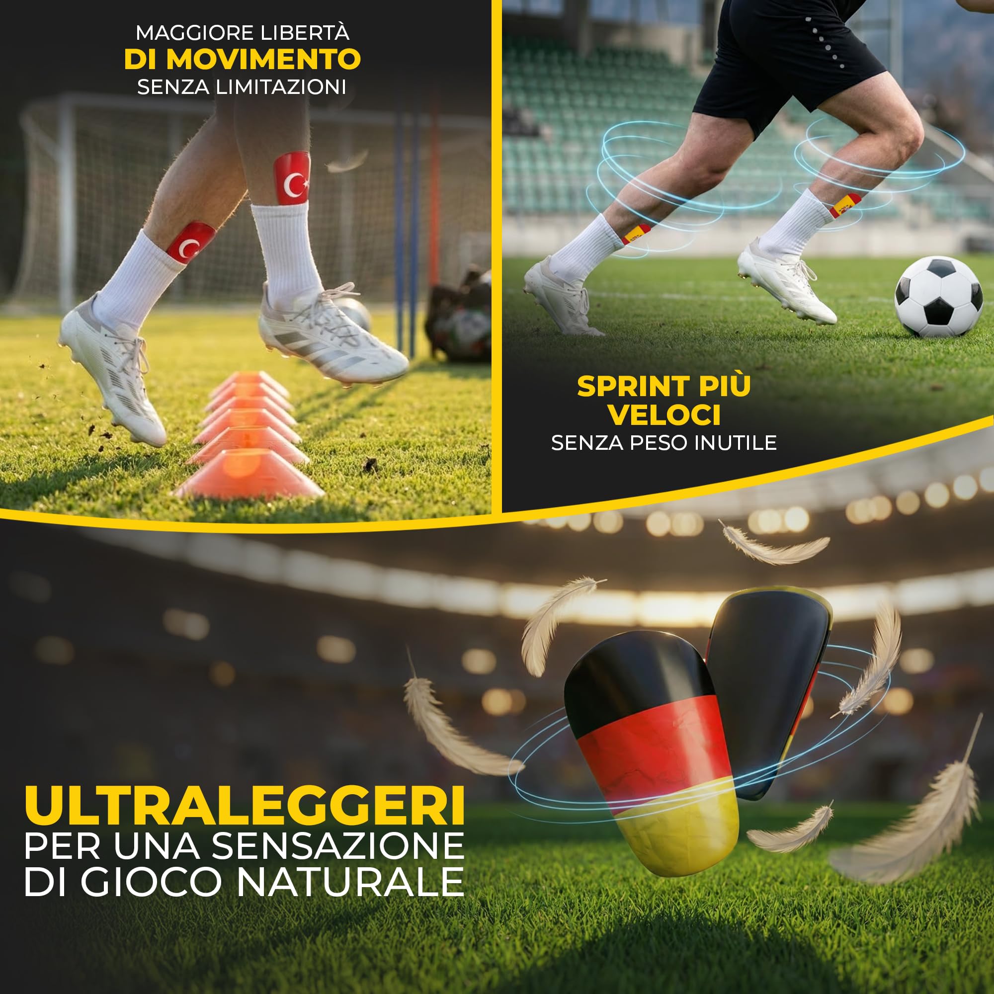 JDP Mini Parastinchi, parastinchi extra piccoli calcio uomini, gambali antiscivolo bambini calcio, shin guards Edizione Mondiali