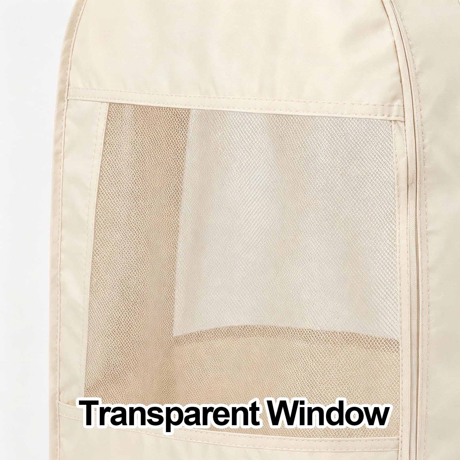 Nailon Fundas Ropa Armario Colgar Bolsas para Guardar Ropa | Malla Transpirable Cremallera Bolsillo Transparente Etiquetas para Abrigos Camisas(Gray)